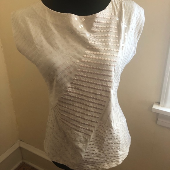 Ann Taylor Tops - Ann Taylor sleeveless cream shirt
